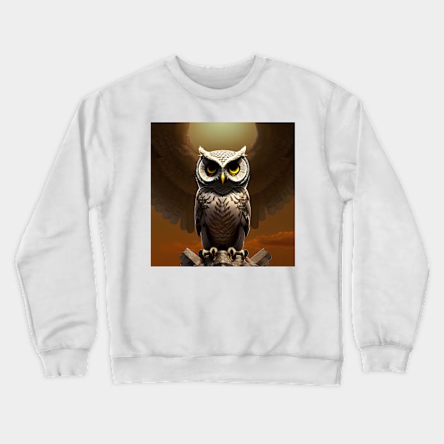 Owl of Athena Crewneck Sweatshirt by Saraahdesign